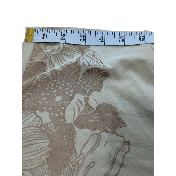 Beige Flower Pull-On Tunic. Liz And Me.From Catherines Size 5X  34W 36W See Pic - Picture 7 of 11